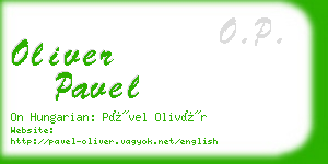 oliver pavel business card